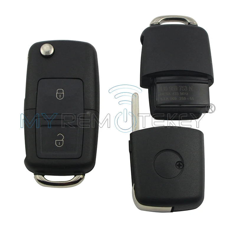 Автомобильный Дистанционный ключ для VW Volkswagen Golf Passat Polo Skoda Seat 2000 2001 2002 2003 1J0959753N 2