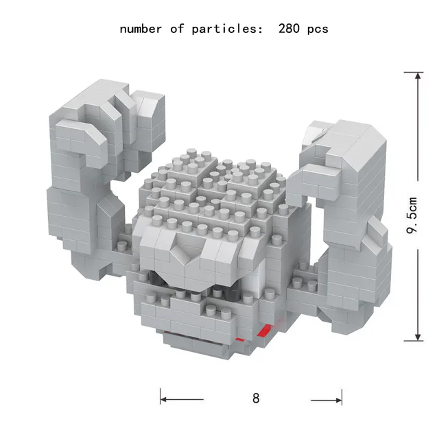 TAKARA TOMY 41 styles Pokemon Pikachu Building Blocks 3D DIY Educational Model Ornament Mewtwo Micro Small Assembled Block Brick 8089A