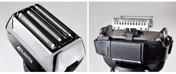Kemei KM-5568 2017 Fashion Magnetic Levitation Razor with LCD Display Four Blade Reciprocating waterproof men's shaver Wholesale