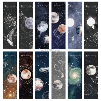 

30Pcs/Set Planet Bookmark Message Card Creative Paper Bookmarks Book Holder School Office Supplies Material