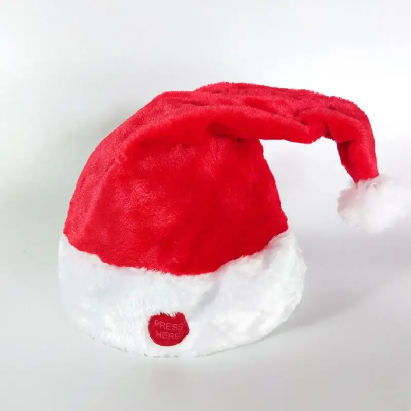 Электрическая Рождественская игрушка пение движущийся Рождественский головной убор домашний декор для детей регулируемый колпачок для взрослых фестиваль Веселая атмосфера игрушки