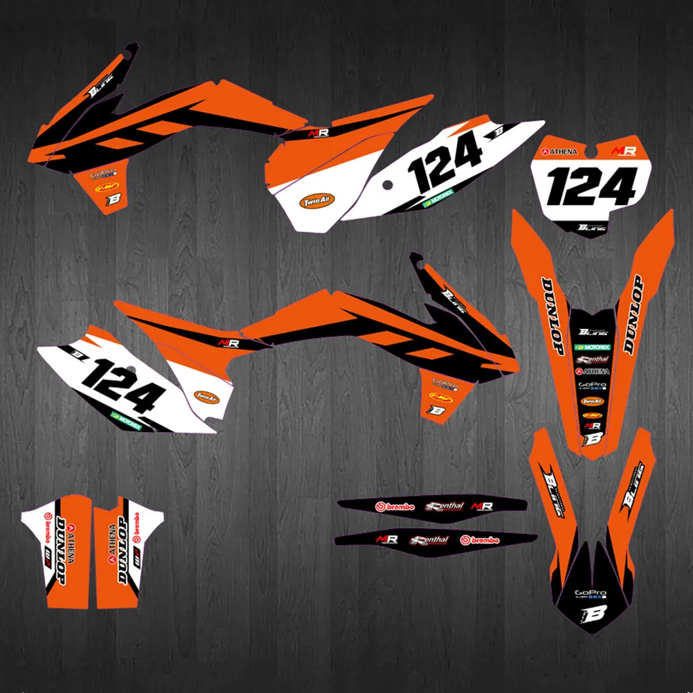 Графические Стикеры для KTM EXC EXCF XCW 2014 2015 2016 150-250 300 350 450 500 | Автомобили и мотоциклы