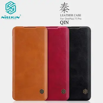 

10pcs/lot Wholesale NILLKIN Qin Series Wallet Flip Leather Case For Oneplus 7T pro Genuine Flip Leather Case