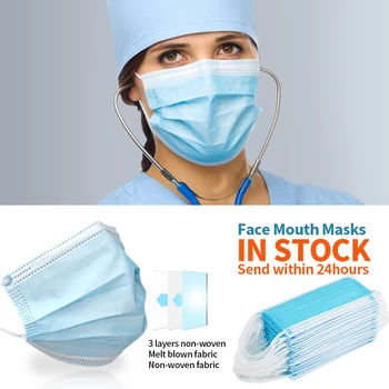 

1000PCS Disposable Mask Disposable Earloop Face Mouth Masks 3 Layers Anti-Dust Mask Safe Breathable Mouth Mask