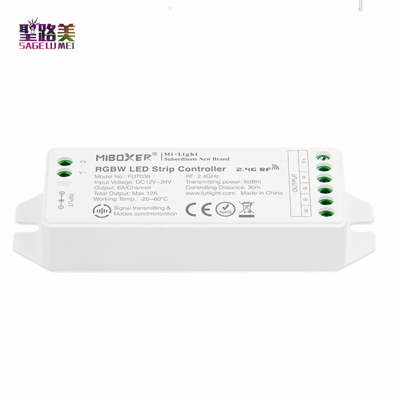 Miboxer FUT038 (обновление) 2 4G 4 зона RGBW Светодиодная лента управления ler 12 ~ 24V