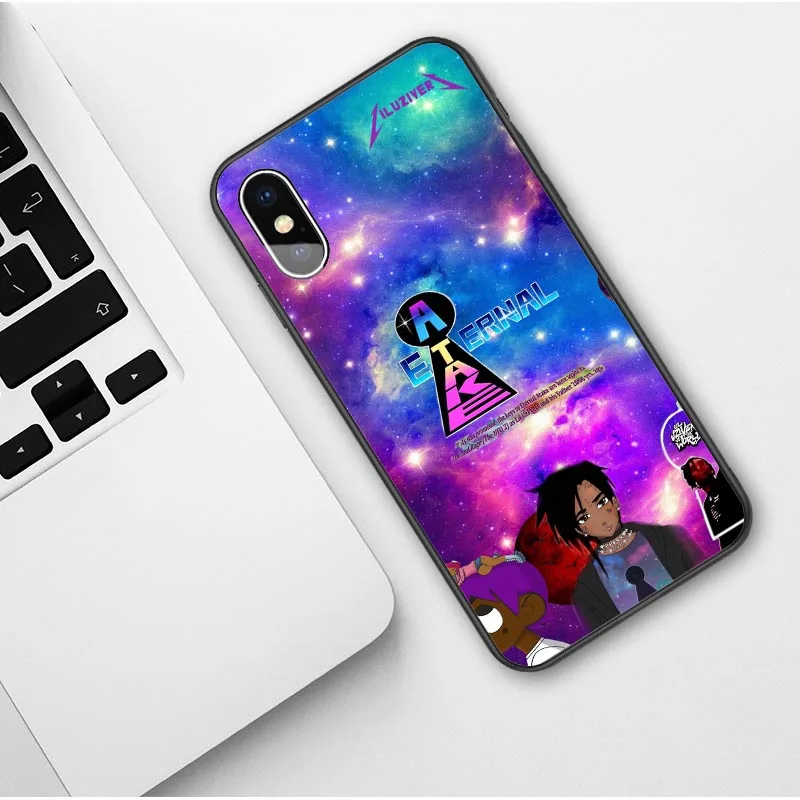 TPU Lil uzi VERT Eternal Atake Rapper Мягкий силиконовый чехол для iPhone X SE 5 5S 6 6splus 7 8 Plus XR XS MAX черный чехол - Цвет: TPU