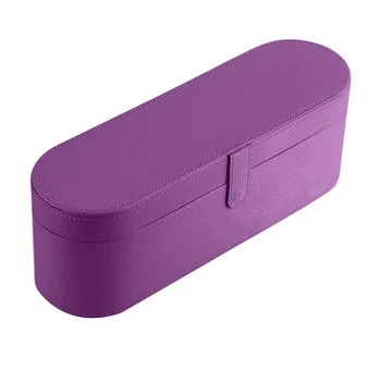 

New Hair Dryer Case Storage Waterproof Anti-Fall Leather Cover Organiser Box For Dyson Supersonic New Blower Box(Purple)