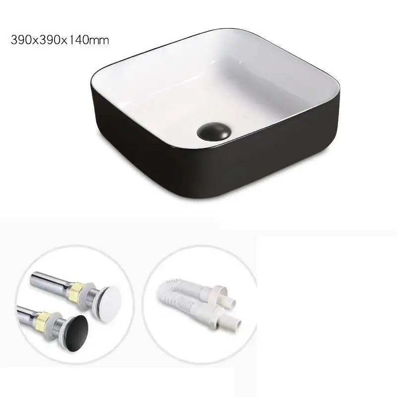 Version E Banyo Da Appoggio Bassin Black De Waschbecken Wasbak Sobre Encimera Cuba Para Pia Banheiro ванная раковина Lavabo умывальник - Цвет: Version E