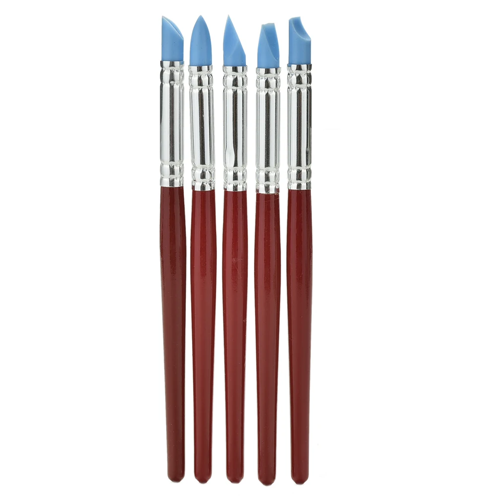 

5x Silicone Rubber Clay Shaper Sculpting Fimo Polymer Modelling Pottery Tool