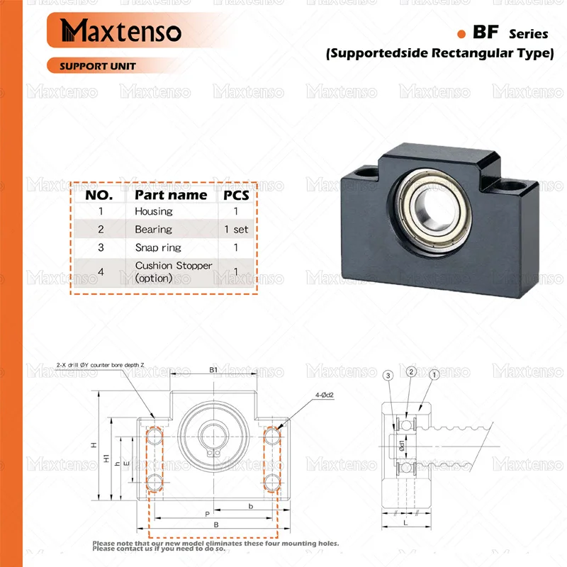 MAXTENSO блок поддержки Профессиональный BF25 BF30 поддержка ed-side C3 C7 с BK25 BK30 для шарикового винта ТБИ СФУ Премиум ЧПУ Запчасти