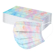 Máscara descartável à prova de poeira rímel de boca # j4s anti-poluição máscara adulto tie-dye gradiente impresso de três camadas