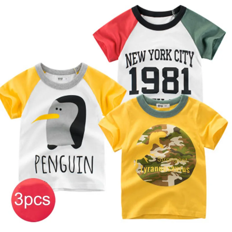 PFZUD E same picture 2-9Y футболка детская летняя одежда Baby Boy футболка хлопок животных с коротким рукавом футболка Kid Boy повседневная спортивная футболка - Цвет: PFZUD E same picture