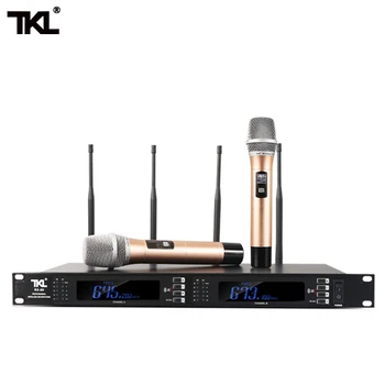 

TKL dual channel dynamic wireless microphone RX-80 professional UHF karaoke handheld wireless microphone