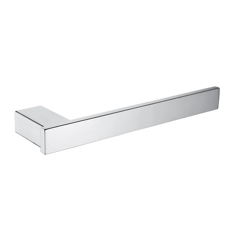 1 pcs Single Pipe Wall Mounted Towel Holder Shelf Rack Stainless Steel Bathroom Toilet Square Towel Hanger - Цвет: 1 pcs