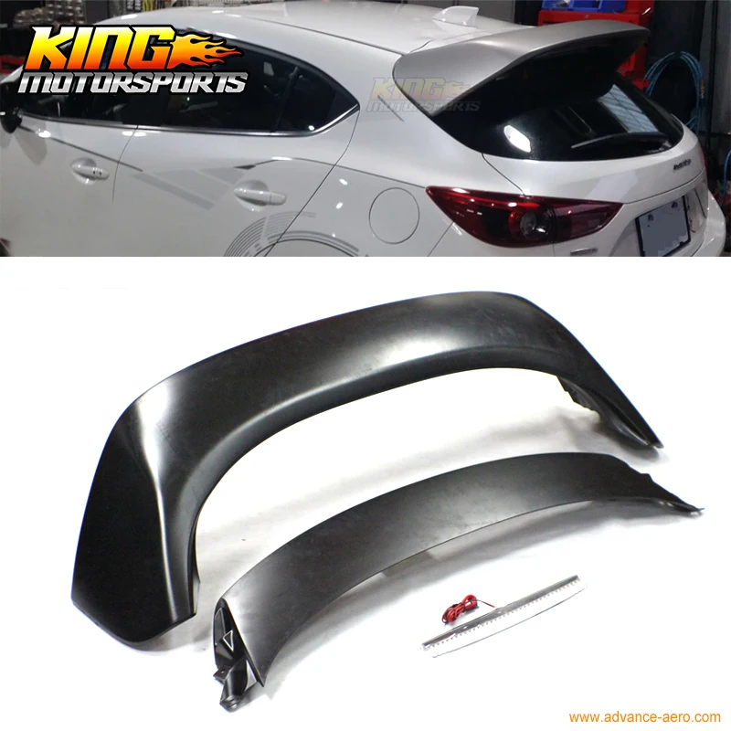 Fit For 1418 Mazda 3 5 Door Hatch Mazdaspeed Style Trunk Roof Spoiler