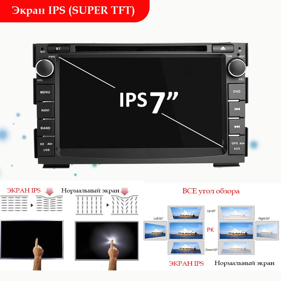Ips DSP 4G 64G 2 Din Android 10 Автомобильный мультимедийный dvd-плеер для KIA Ceed 2009 2010 2011 2012 Авто радио gps навигация fm obd2 DVR