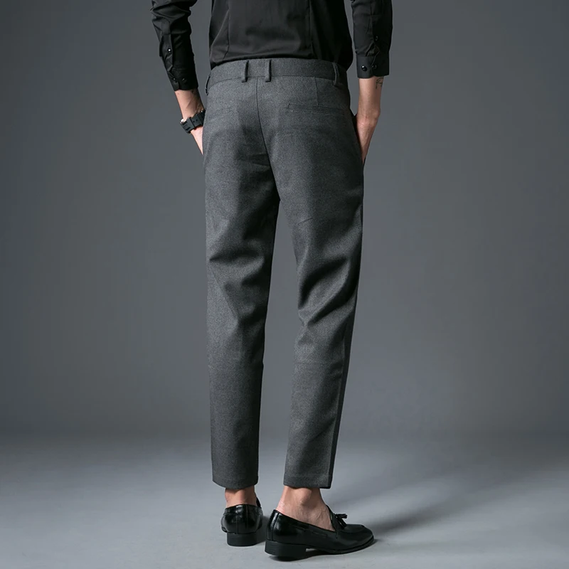 Men's casual pants 2019 autumn and winter new loose solid color casual trousers youth personality fashion trend men's clothing Men's casual pants 2019 autumn and winter new loose solid color casual trousers youth personality fashion trend men's clothing