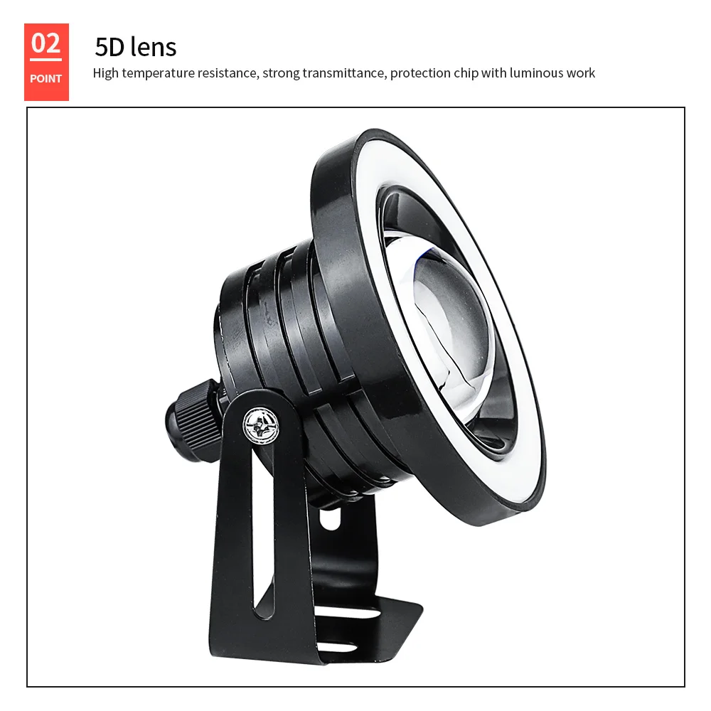 2pcs 2.5/3.0/3.5 Inch Car COB LED Fog Light Projector White Angel Eye Halo Ring DRL Driving
