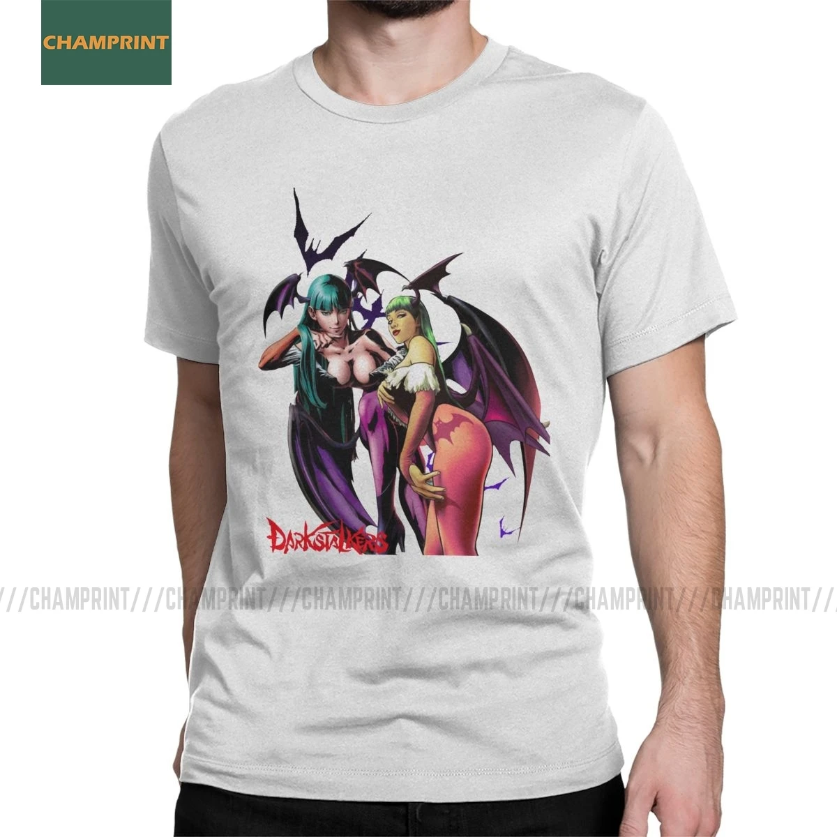 Мужские футболки Morrigan Darkstalkers повседневные хлопковые топы футболка с коротким