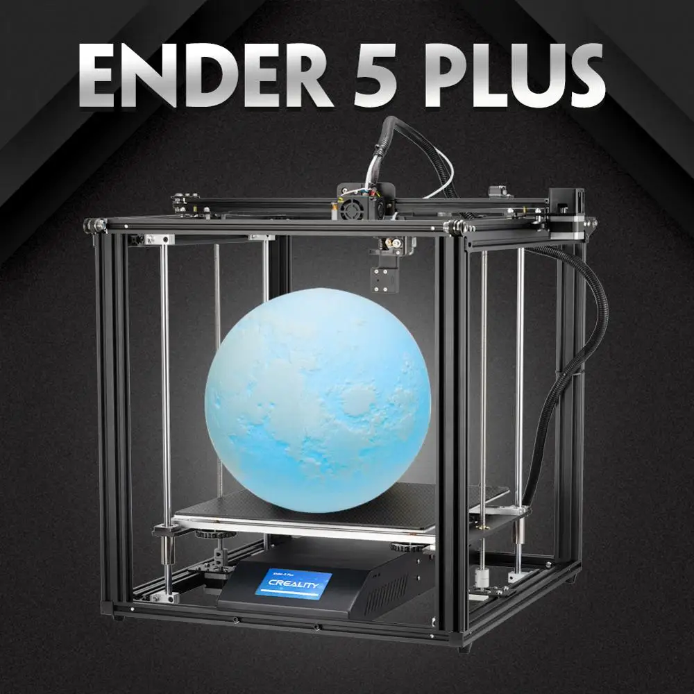 

CREALITY 3D Printer Ender-5 Plus Dual Y-axis Motors Magnetic Build Plate Power off Resume Printing Enclosed Structure