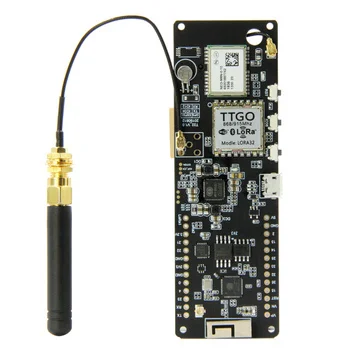 TTGO t-луч 433 МГц/868 МГц/915 МГц ESP32 WiFi беспроводной Bluetooth модуль ESP32 gps NEO-M8N SMA LORA 32 18650 Держатель батареи - Цвет: 868MHZ