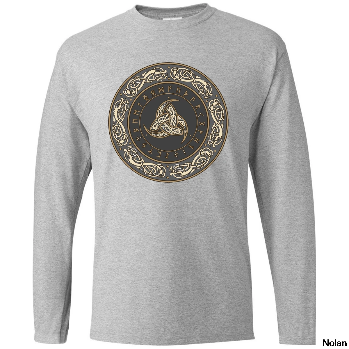 Vikings Tshirts Man Yggdrasil Norse Mythology Spring Autumn T Shirts Tee Male Casual Long Sleeve Tops Crewneck Sportswear | Мужская