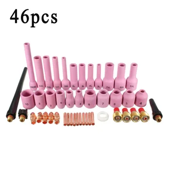 

TIG Gas Lens Collet Body Consumable Tools Part Set Kit For SR WP 9 20 25 Welding