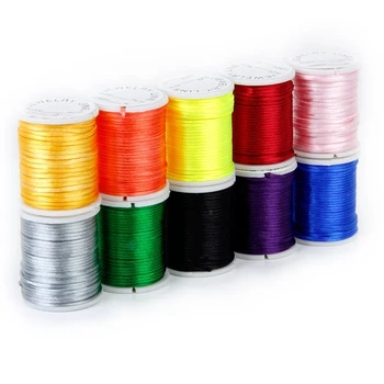

New 10 Rolls mixed cord in Nylon of colour beads chain of thread for the craft of jewelry 1 mm