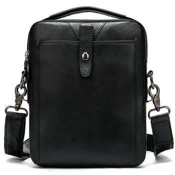 

Men Travel Bag Soft Leather Travel Bag Crossbody Large Capacity Black Shoulder Business bag Weekend Bags male Handbag