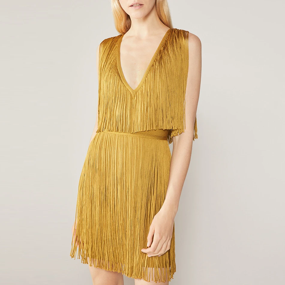 Adyce 2020 New Summer Women Yellow Tassel