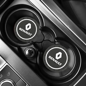 

1pcs Car-Styling PVC Car non-slip coaster Mat Case For Renault duster megane 2 megane 3 capture fluence clio kadjar scenic 2