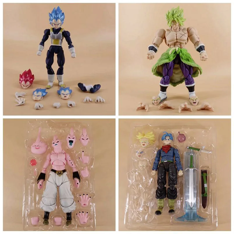 Японское аниме СВЧ Dragon ball Z Super Saiyan trunks Buu Vegeta Broli ПВХ фигурка игрушки супер броли