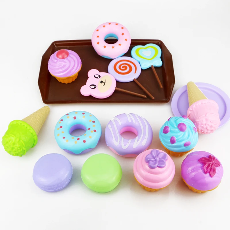 Kawaii Children's Kitchen Toys Plastic Simulation Food Cake Ice Cream Dessert Pretend Play Early Education Toy For kids Gift