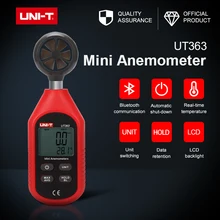 Блок UT363 мини Анемометр маленький размер °C/°F два единицы температуры ветра ветрометр ЖК-дисплей максимальное среднее Удержание данных