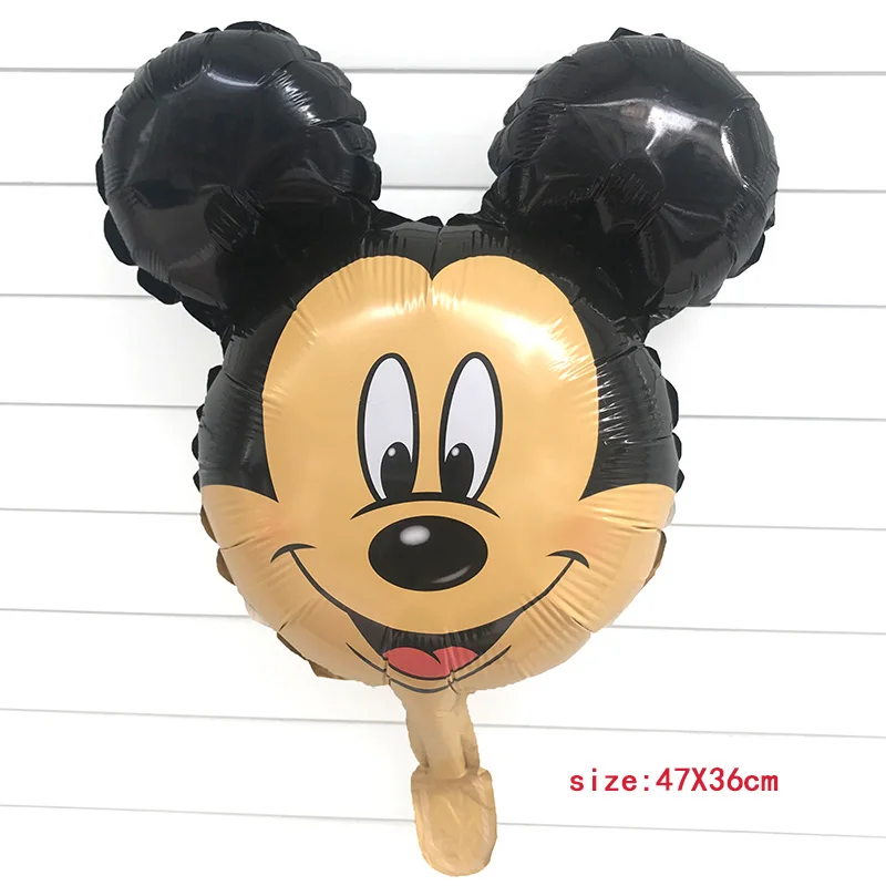 1 шт. фольгированный шар с Микки и Минни Маус, украшение для дня рождения, маленький шар с Микки Маусом, средний шар с головой Микки, детские игрушки - Цвет: 01