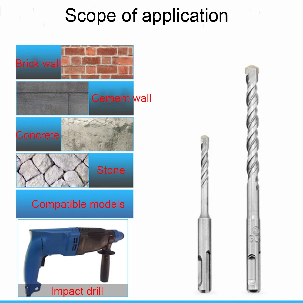 8 шт. 5-12 мм Твердосплавный Наконечник электрический молоток Кладка Сверла SDS Plus хвостовик электрический молоток бетонный сверло набор инструментов