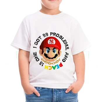 

Baby Boys and Girls The Super Mario Bros Game Cartoon Fashion cotton T shirt Children Short Sleeve Summer Tops Kids Clothes