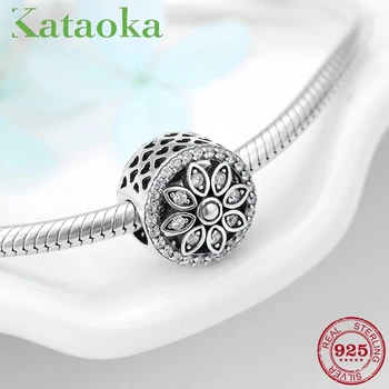 

Spring Flower 925 Sterling Silver Charming CZ Crystal Beads For Jewelry Making Fit European charms silver 925 original Bracelet