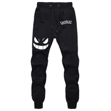 Мужские длинные штаны для бега, Повседневные Дышащие Брюки, Покемон, прямой высококачественный Пикачу, Gengar, брюки для бега, спортивные пляжные штаны