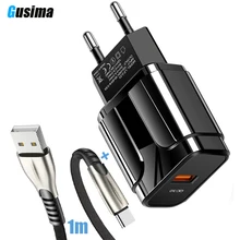 QC 3,0 4,0 USB зарядное устройство для Xiaomi samsung huawei QC3.0 быстрое зарядное устройство Turbo настенное зарядное устройство для мобильного телефона с микрокабелем type-c