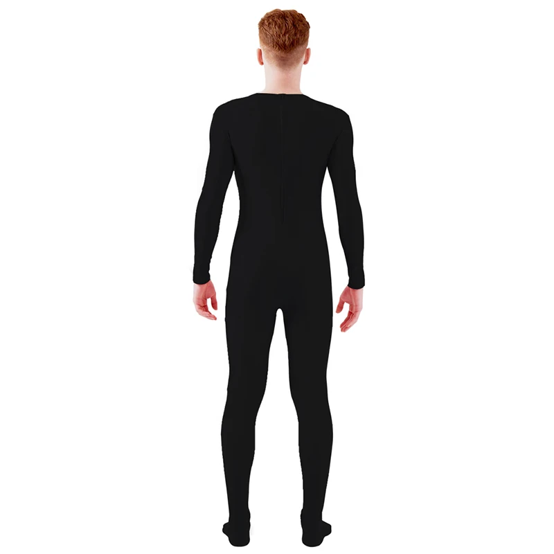 Ensnovo Блестящий боди на молнии Zentai цельные колготки для мужчин индивидуальный