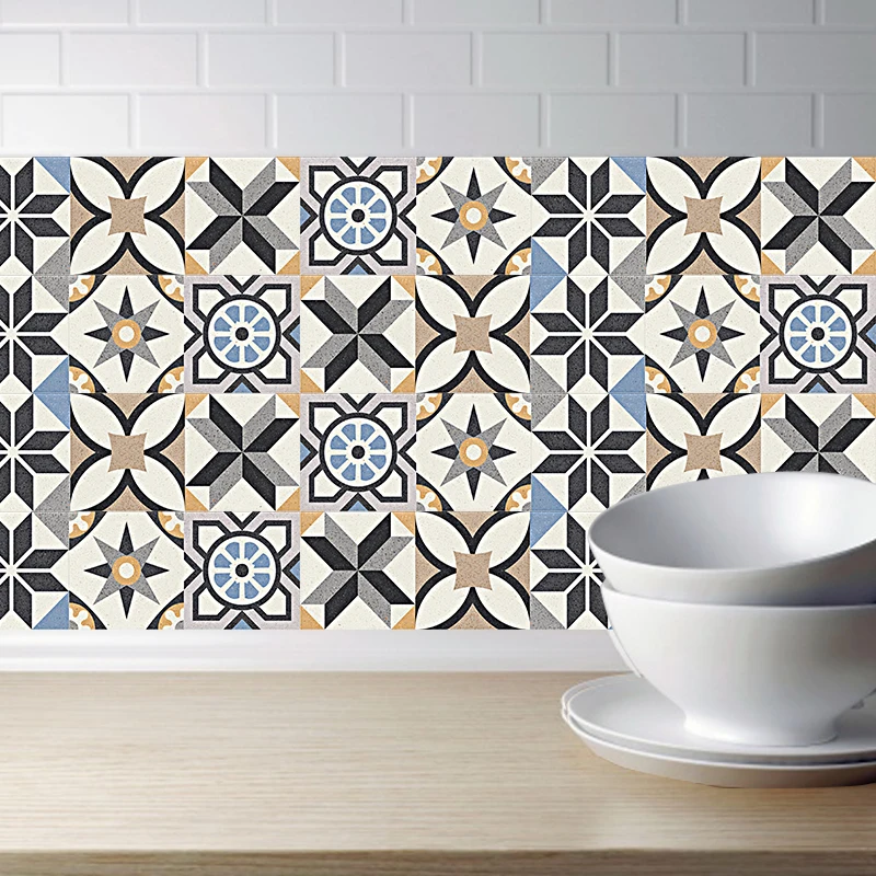 Марокканский стиль DIY мозаичные плитки стикер s линии талии настенные наклейки для кухни клей ванная комната туалет водонепроницаемый ПВХ обои