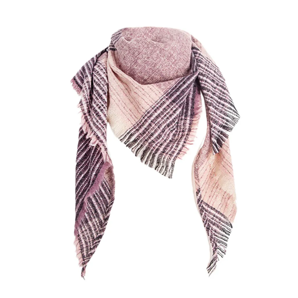 Новинка, осенне-зимний женский модный цветной длинный шарф, зимний теплый полосатый большой шарф, плотные шарфы#10