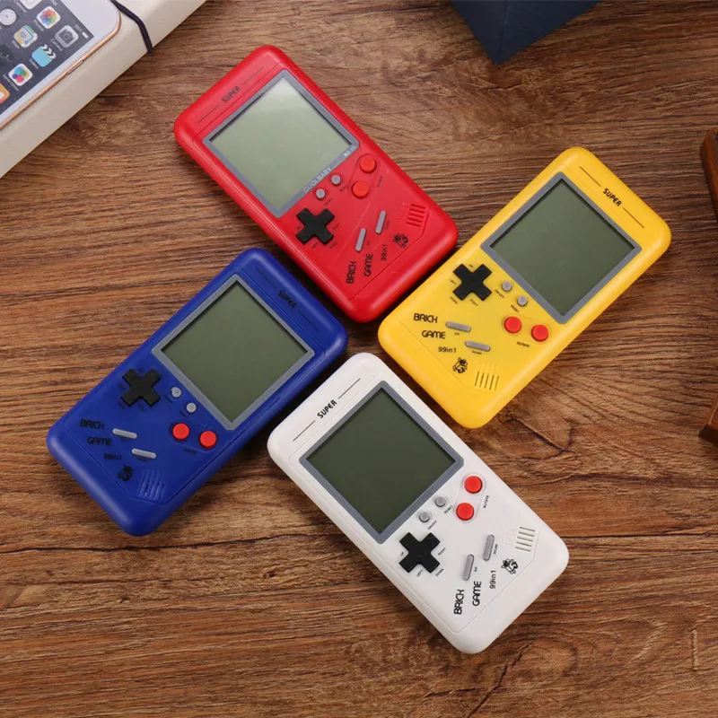 

Small handheld game console for children Students classic nostalgia puzzle Built-in variety of games classic Tetris game