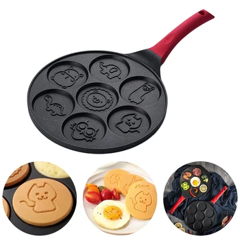 

7-Hole Frying Pot Thickened Omelet Pan Non-Stick Egg Pancake Steak Pan Cooking Non-Stick Frying Pan Egg Frying Mould