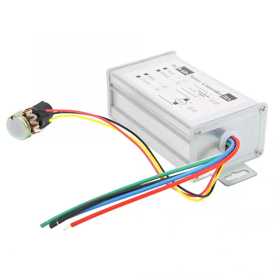 20A 9V12V24V48V60V переключатель регулятора скорости двигателя потенциометра управления ШИМ переменной скорости бесщеточный двигатель