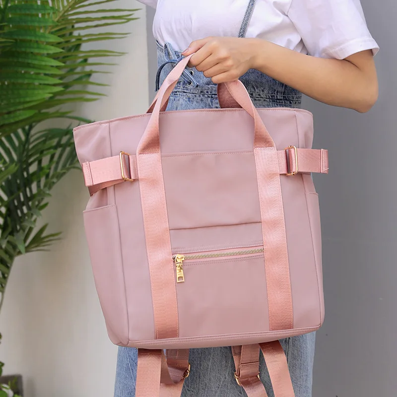 

Backpack Women's Large Capacity Backpack Simple Light Waterproof Nylon Bag Multilayer Casual School Bag