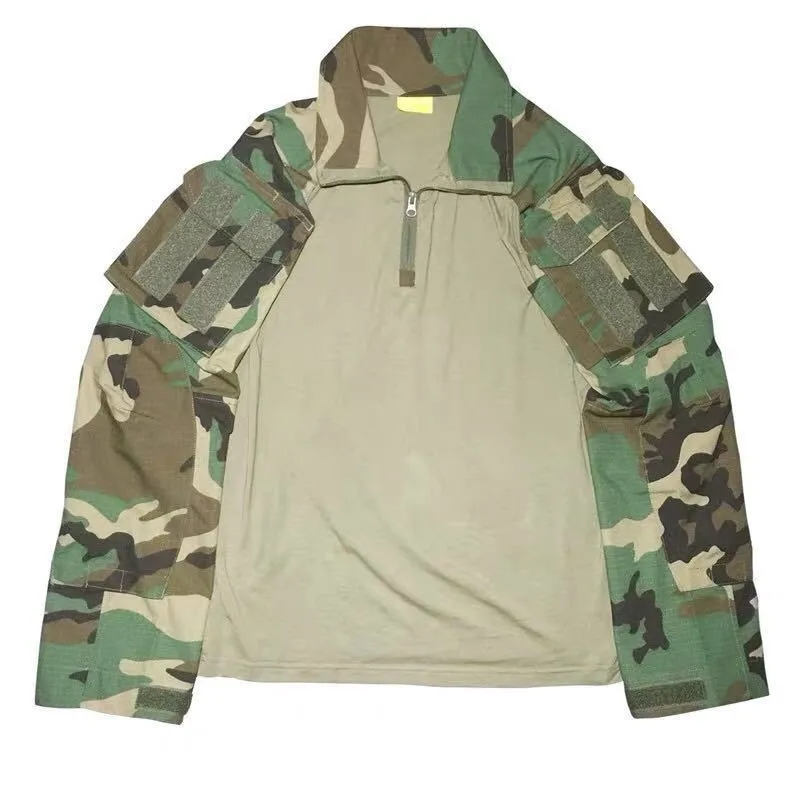Upgrade Camouflage Unifrom Shirt Pant Fan Outdoor Training Clothes Field CS Equipment Tops Trouser outdoor training clothes