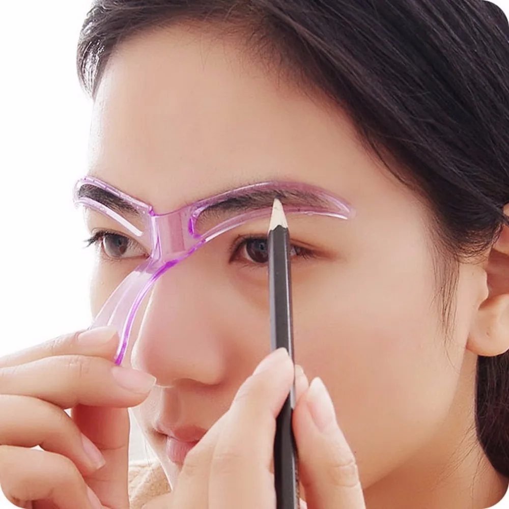 HOT Eyebrow Template Stencil Grooming Shaping Helper DIY Makeup Tool Beauty Make up Kit Reusable Eyebrow Drawing Guide Template