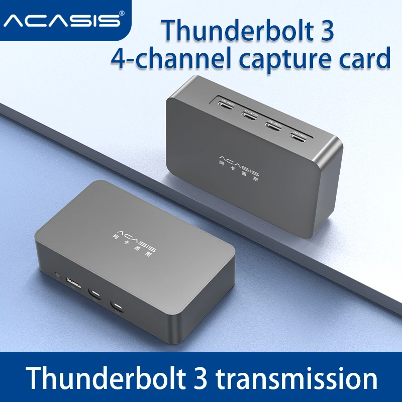 Acasis 4 канала hunderbolt3 HDMI-Совместимость внешняя карта видеозахвата vMix Director Switcher